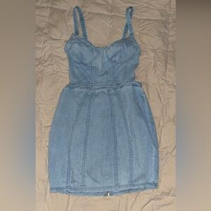 C’est Toi, Open Back, Short, Denim Dress Size Small